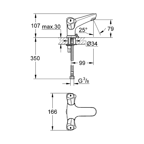 Смеситель для раковины Costa L цвет хром GROHE 21100001 купить