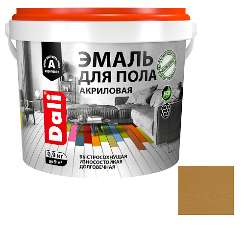 Эмаль для пола акриловая полуглянцевая Dali 65130 дуб (0.9кг) купить