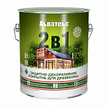 Покрытие защитно-декоративное для дерева "2 в 1" калужница Акватекс 18120 (2.7л) Покрытие защитно-декоративное для дерева "2 в 1" калужница Акватекс 18120 (2.7л)