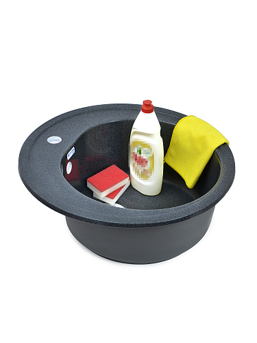 Мойка врезная круглая PRO ROUND SA-R510 SANTREK AQUA 313561 графит-309 купить