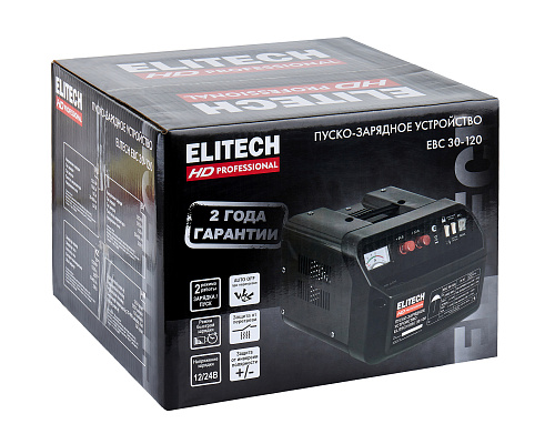 Пуско-зарядное устройство ELITECH HD EBC  30/120 230В 12-24В пуск.ток 120А (206811) купить