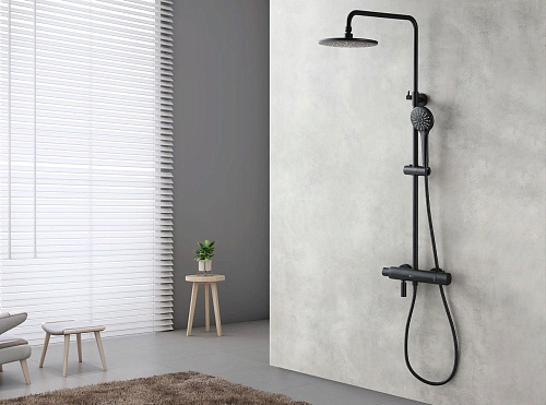 Смеситель для ванны термостатический Lemark Bronx LM3772BL черный купить