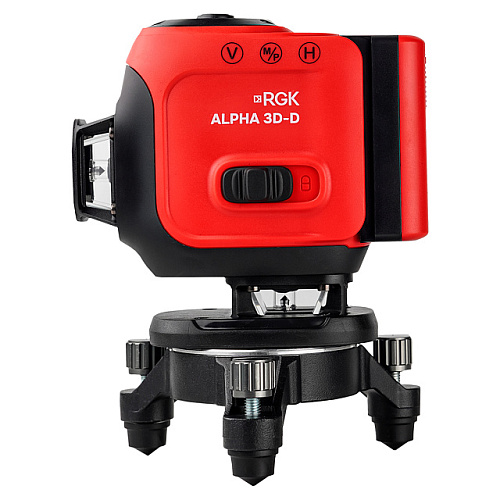 Лазерный нивелир RGK ALPHA 3D-D 40м (зел) 2х360 ±0,2 мм/м (722873) купить