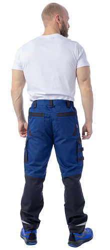 Брюки летние мужские синий/черный р.52 Brodeks KS302 купить