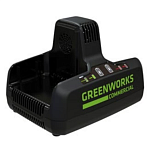 Зарядное устройство Greenworks G82C2 (2-х портовое быстрое) 82В 8.0А (2939007) Зарядное устройство Greenworks G82C2 (2-х портовое быстрое) 82В 8.0А (2939007)