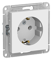 Розетка Atlas Design ATN000143 1-мес З/К белый