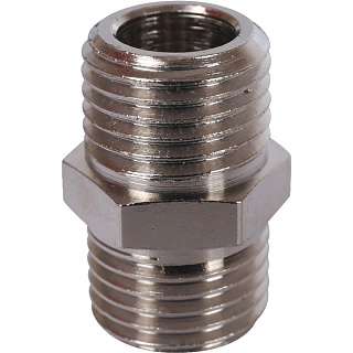 Ниппель наружная резьба никелированный латунь 1/4" STOUT SFT-0004-001414 купить