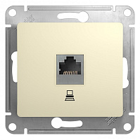 Розетка GLOSSA  GSL000281K комп механизм RJ45 кат.5E бежевый