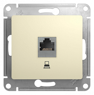 Розетка GLOSSA  GSL000281K комп механизм RJ45 кат.5E бежевый купить