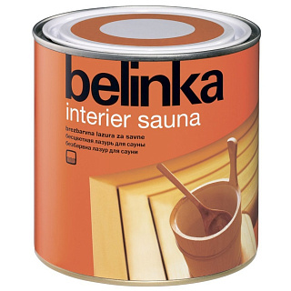 Покрытие лазурное INTERIER SAUNA для защиты древесины в саунах, Belinka 52256 (0.75л) купить
