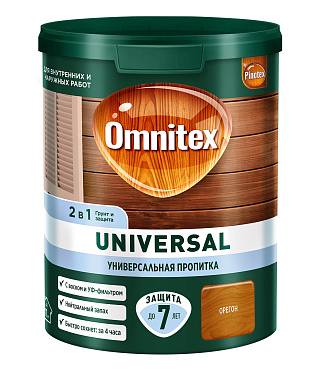 Пропитка-антисептик Omnitex by Pinotex Universal 2в1 Орегон 50035531 (0.9л) купить