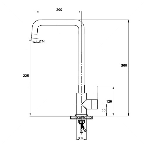 Смеситель KD-3525-041-33 для кухни боковой с гайкой Lucky Tap 1721 купить
