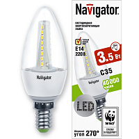 Светодиодная лампа Navigator NLL-C35-3-230-2.7K-E14