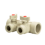 Коллектор с шаровыми кранами PPR 32*2 Lammin полипропиленовый серый Lm31081002032G Коллектор с шаровыми кранами PPR 32*2 Lammin полипропиленовый серый Lm31081002032G