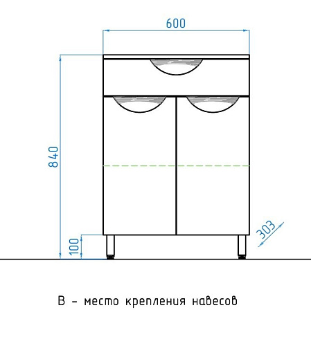 Комод-тумба Жасмин 60 белый Style Line ЛС-00000335 купить