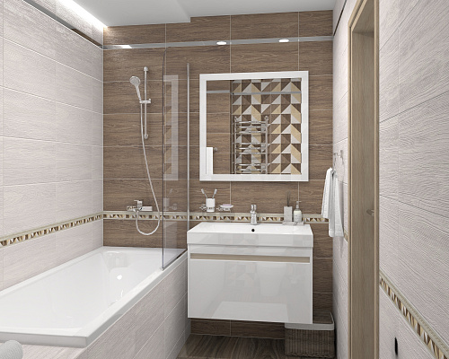 Плитка настенная Village бежевая светлая 25*50см Laparet 34019 купить
