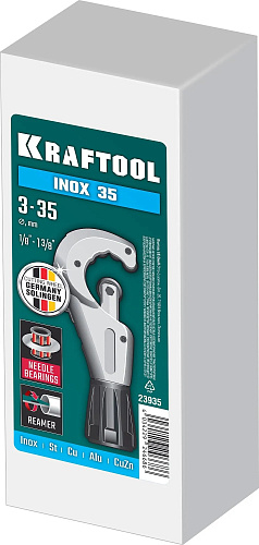 Труборез для нержавеющей стали INOX-35 3-35мм на подшипниках KRAFTOOL 23935 купить