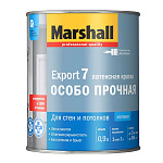 Краска Export-7 для стен и потолков матовая база BW Marshall (0.9л) Краска Export-7 для стен и потолков матовая база BW Marshall (0.9л)