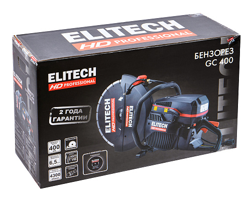 Бензорез Elitech GC 400 6.5лс/4.8кВт диск ф400мм рез-145 (E2103.002.00) купить