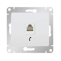 Скрытая розетка Schneider GLOSSA GSL00181T для телефона белая