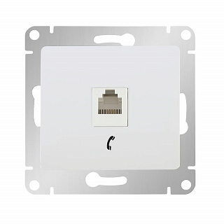 Скрытая розетка Schneider GLOSSA GSL00181T для телефона белая купить