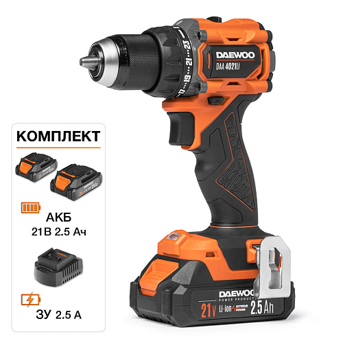 Дрель-шуруповерт аккумуляторная DAEWOO DAA 4021Li SET купить