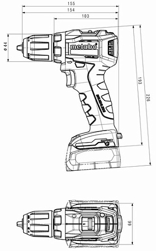 Дрель-шуруповерт аккумуляторная PowerMaxx BS 12 BL 4.0 а/ч (LIHD) Metabo 601038800 купить