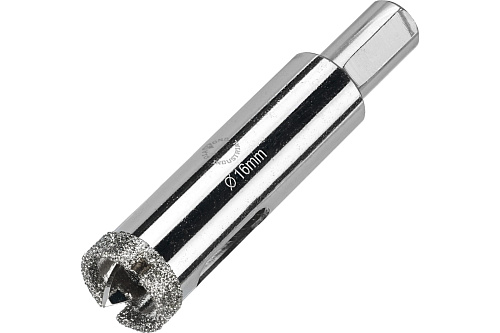 Коронка алмазая по керамограниту Diamond Industrial ф 16 мм (в сборе) мокр рез хв.-3 гр. (DIDCSC016) купить