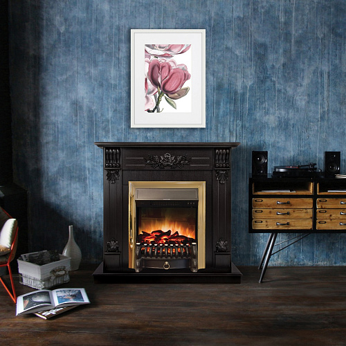 Каминокомплект Ottawa DN с очагом Fobos Lux Brass RealFlame купить