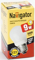 Лампа энергосберегающая Navigator шарик 9W E14