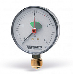 Манометр WATTS (MHR) 50/4 0-4 бар, штуцер радиал. 1/4" Манометр WATTS (MHR) 50/4 0-4 бар, штуцер радиал. 1/4"