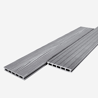 Доска террасная пустотелая UnoDeck MOGANO 165*24*3000мм RusDecking серый купить