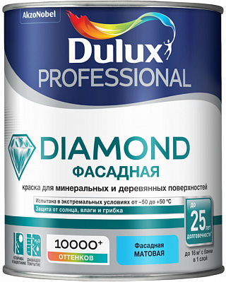 Краска Dulux Professional Diamond Фасадная бесцветная 0.9 л купить