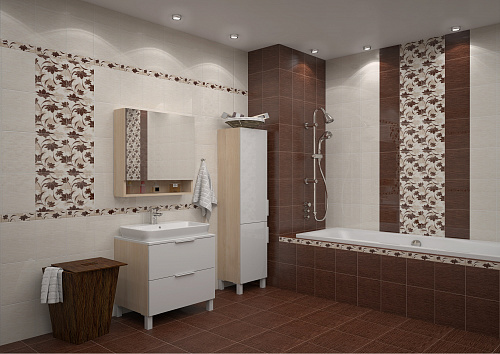 Бордюр Аура 5.4*30см шоколадный Берёзакерамика купить