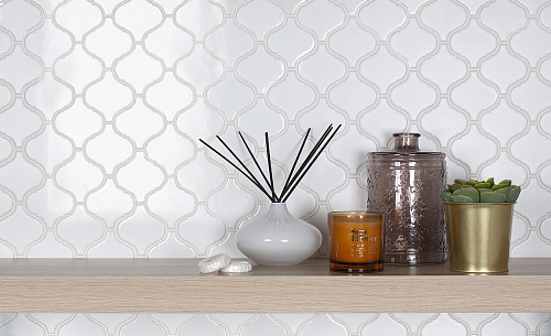 Мозаика Starmosaic Latern White Glossy 74*78мм керамика 280*246мм купить