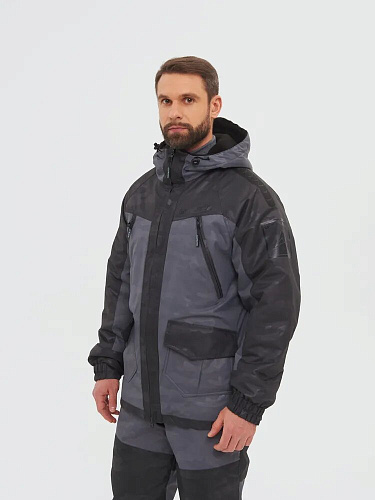 Костюм зимний   Горка-Люкс ткань Breathable Camo цвет Серый р.52/54-170/176см HUNTSMAN купить