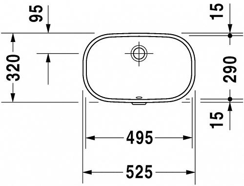 Раковина D-CODE встраиваемая снизу белая, DURAVIT 0338490000 купить