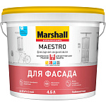 Краска акриловая фасадная Marshall Maestro База BC глубокоматовая - 4.5 л Краска акриловая фасадная Marshall Maestro База BC глубокоматовая - 4.5 л