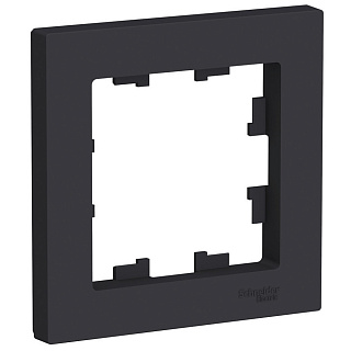Рамка Schneider Atlas Design карбон 1-местная ATN001001  купить