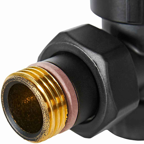 Комплект клапанов термостатических Design угловой 1/2 черный Stout SVTDK-0002-000015B купить