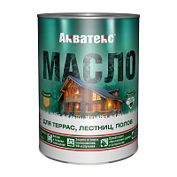 Масло для террас лестниц полов орех АКВАТЕКС (0.75л)