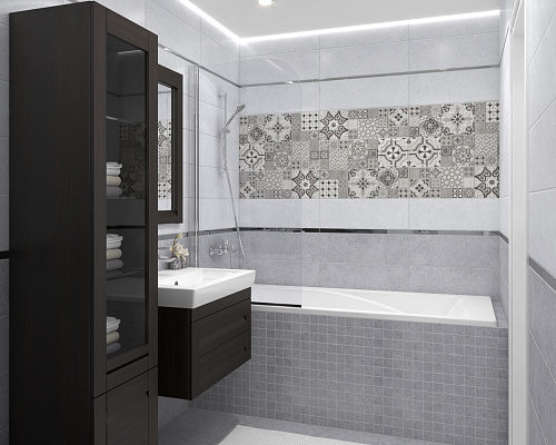 Декор мозаичный Mason 20*60 см белый, Laparet MM60107 купить