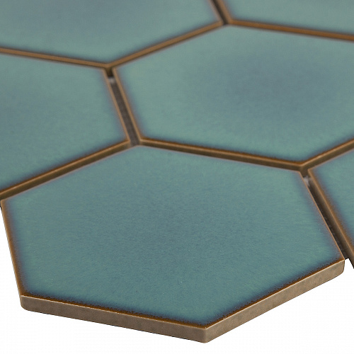 Мозаика керамическая Hexagon big Green Glossy 25.6*29.5см Starmosaic купить