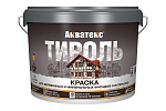 Краска для фасадов и интерьеров ТИРОЛЬ минеральные и деревянные поверхности белая база A (9л) Акватекс 65228
