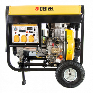 Генератор Denzel DD6300Е дизельный 5.0кВт 220В  бак 15л купить
