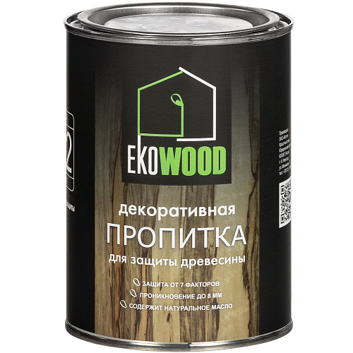 Пропитка декоративная для древесины EKOWOOD орегон (0.75л) купить