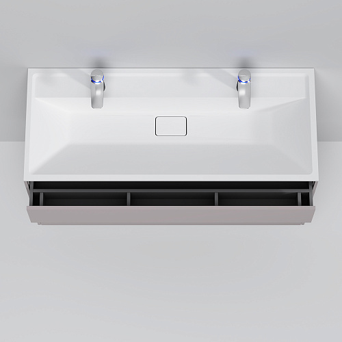 Тумба подвесная INSPIRE V2.0 с раковиной INSPIRE 120 3 ящика элегантный серый AM.PM M50AFHX1203EGM купить