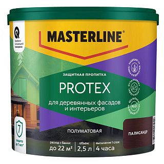 Пропитка защитная Masterline Protex Палисандр 2.5л 50036201 купить