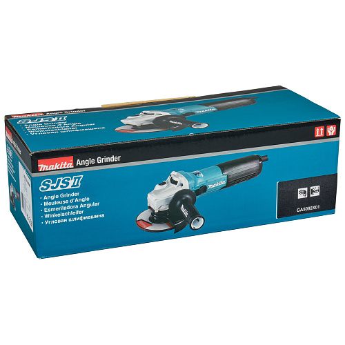 Шлифмашина угловая Makita GA5092X01 1900Вт плавный пуск ф125мм антирестарт купить