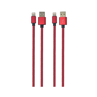 Кабель ENERGY ЕТ-04 USB/Lighning  красный деним купить